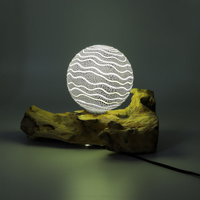 DriftGlow Lamp - Grey Luna Shade