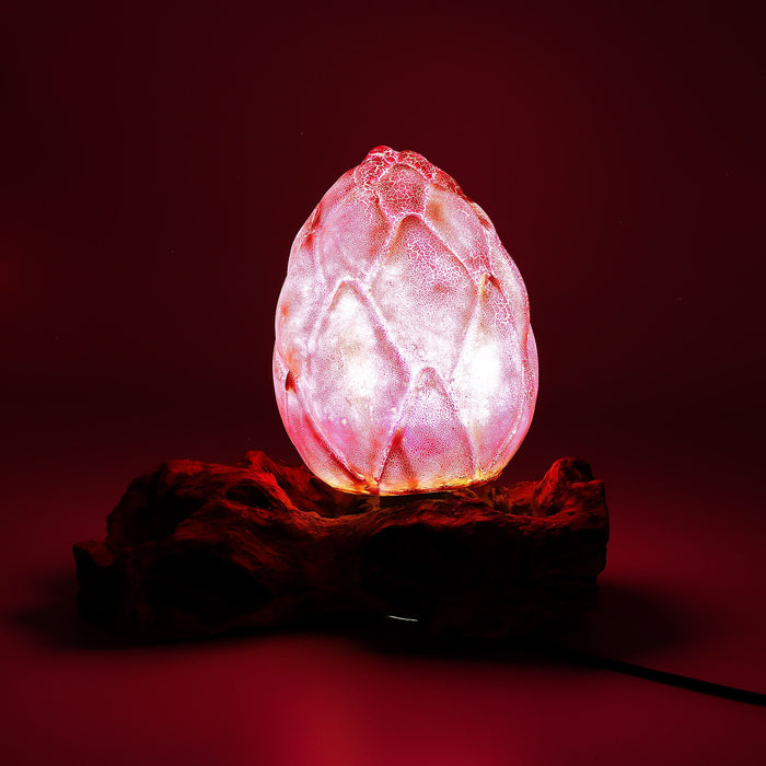 DriftGlow Lamp - Purple Crackle 'Lotus Flower' Shade
