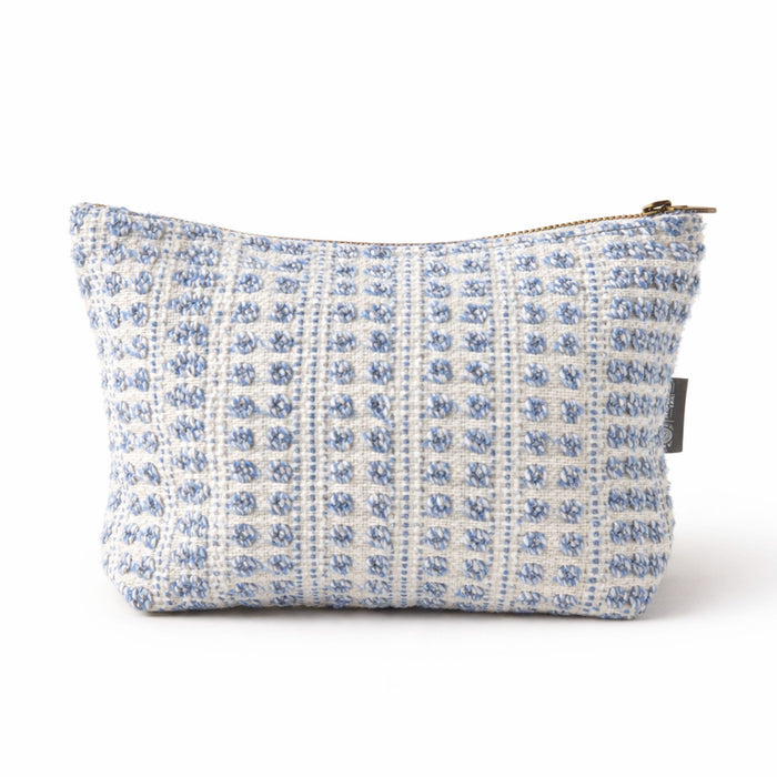 Nomad Sari Indian Jacquard Kulturbeutel – Indigo Echo