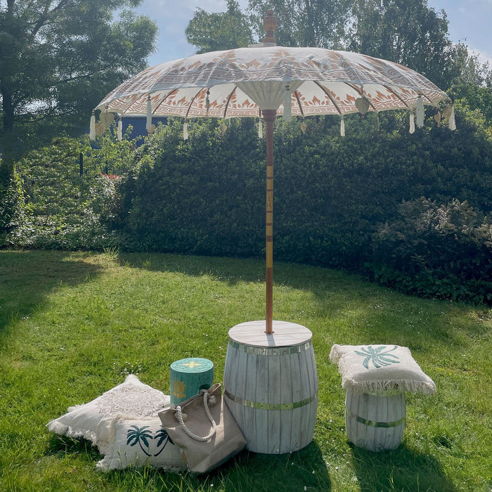 Bali Terrassenschirm - Naturleinen, 2M