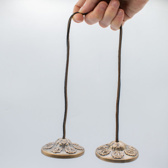 Brass Tibetan Tingsha Bells - Seven Chakra