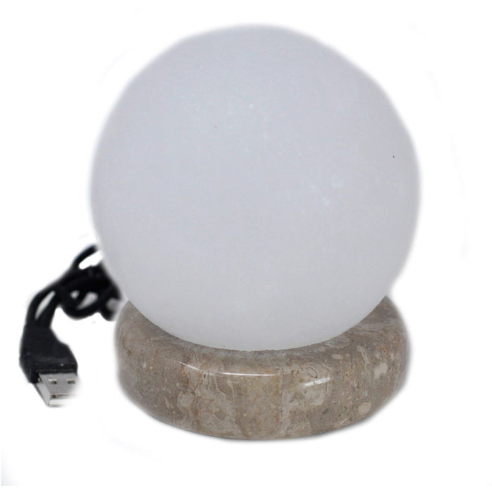 Colour-Changing USB Crystal Rock Himalayan Salt Lamp - Ball, 1Kg