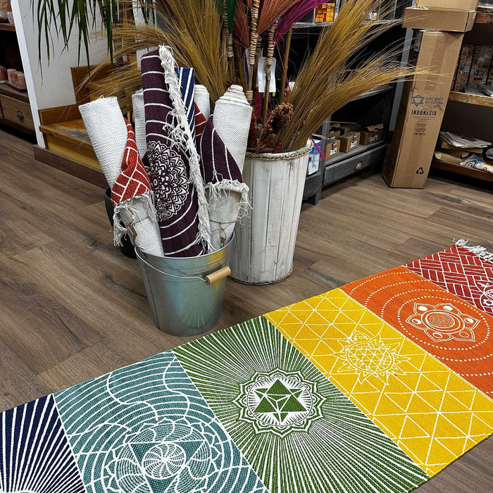 Baumwoll-Yoga-Matte – 7 Chakren