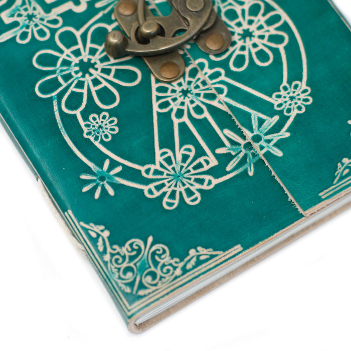 Leder Notizbuch - Peace (18x13cm)
