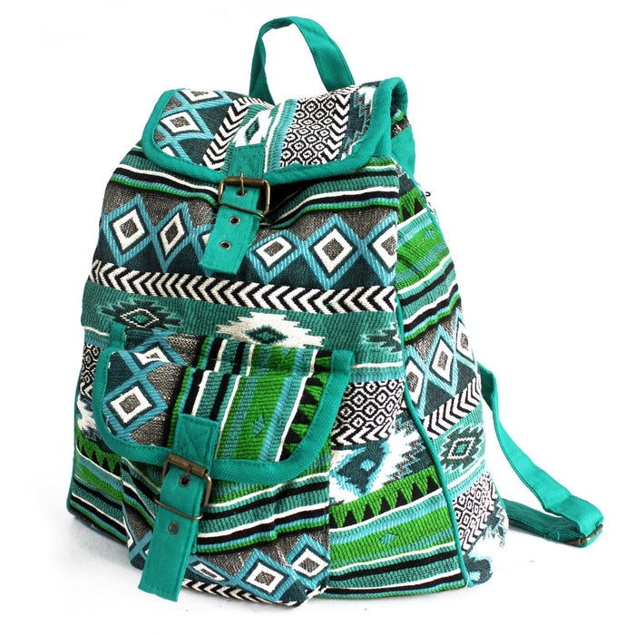 Jacquard-Rucksack – Petrol
