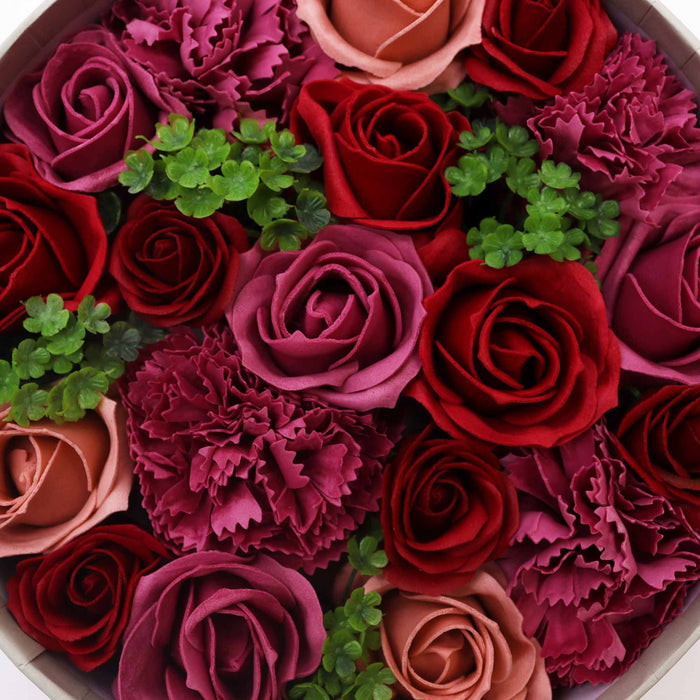 Soap Flower Gift Box - Vintage Red Roses
