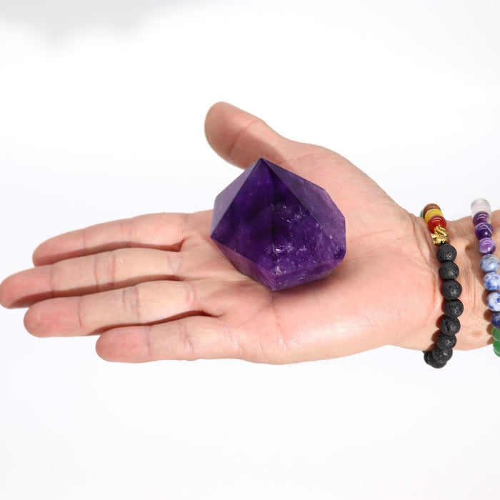 Mittelkräftige Farbe Amethystkristallspitze – ca. 139 g