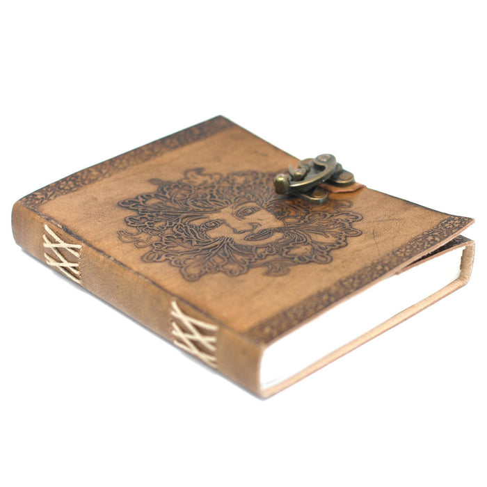 Leder Notizbuch - Grüner Mann (20x15cm)