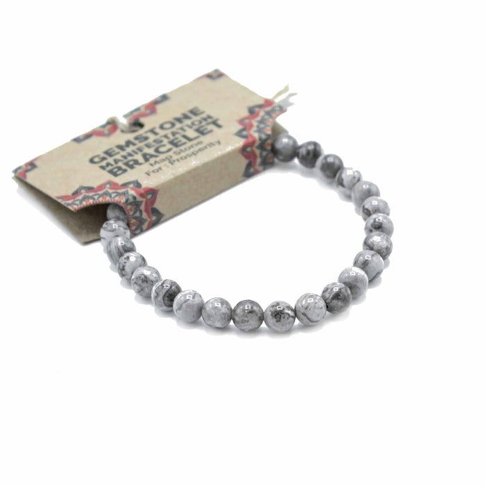 Gemstone 'Manifestation' Bracelet - Map Stone - Prosperity