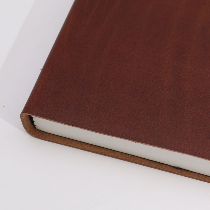 Carnet en cuir - Havane foncé (20x15 cm)
