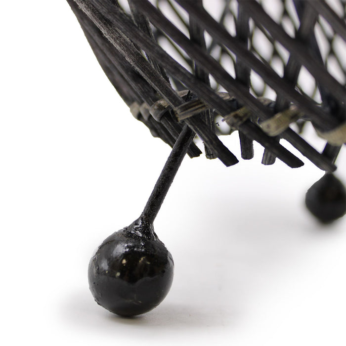 Lampe de table en rotin - Noire