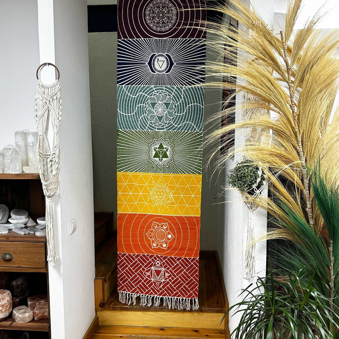 Baumwoll-Yoga-Matte – 7 Chakren
