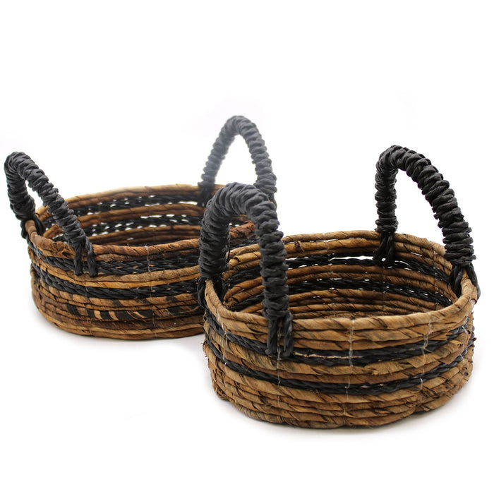 Bananenblatt- & Hitam-Bastkörbe – 2er-Set