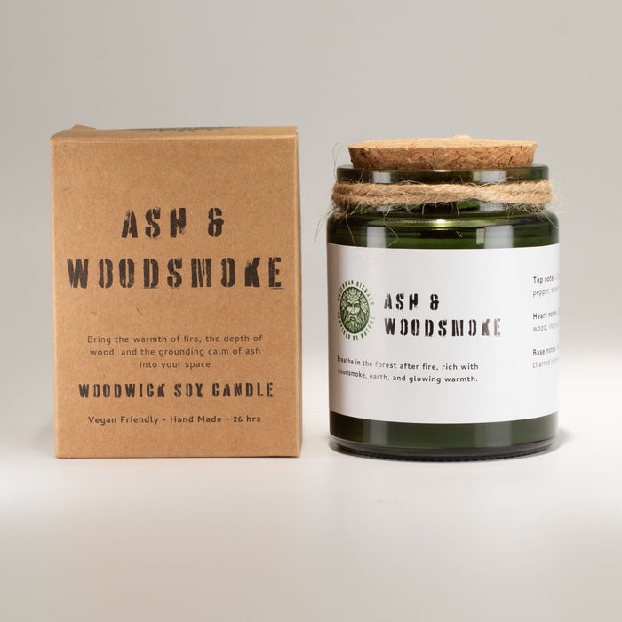 Greenman Woodwick Sojakerze – Esche & Holzrauch