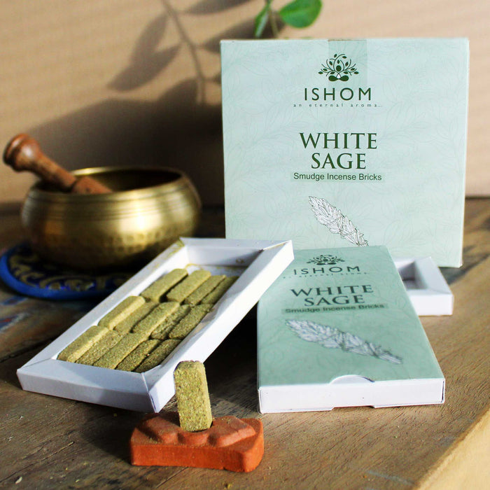 ISHOM Räucherstäbchen & Brenner – Weißer Salbei