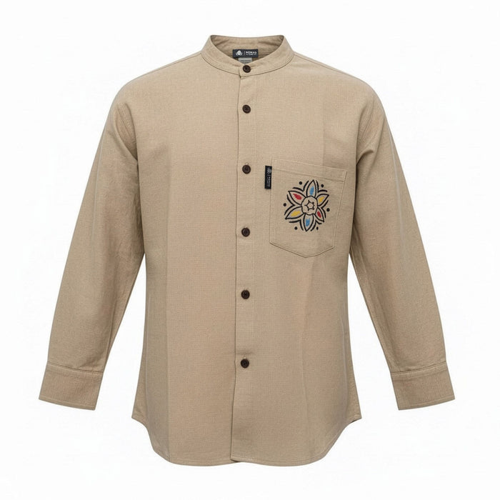 Soft Cotton Kathmandu Shirt - Stone (Medium)