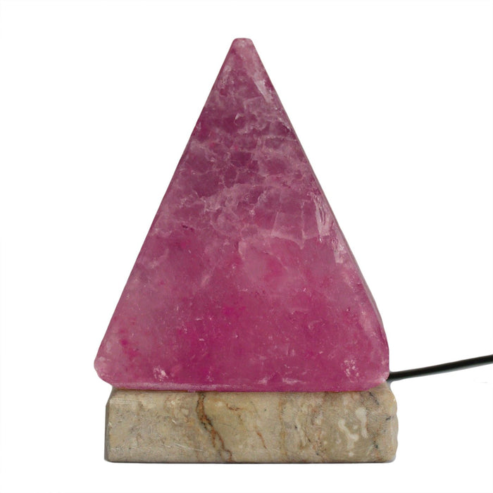 Lampe de sel de l'Himalaya USB changeant de couleur - Pyramide, 0,8 kg