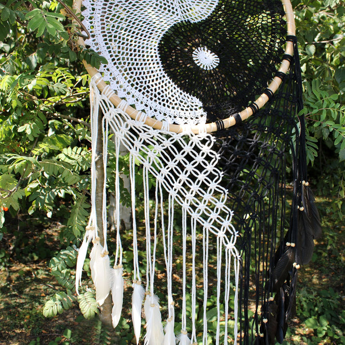 Grand attrape-rêves de Bali - Yin Yang