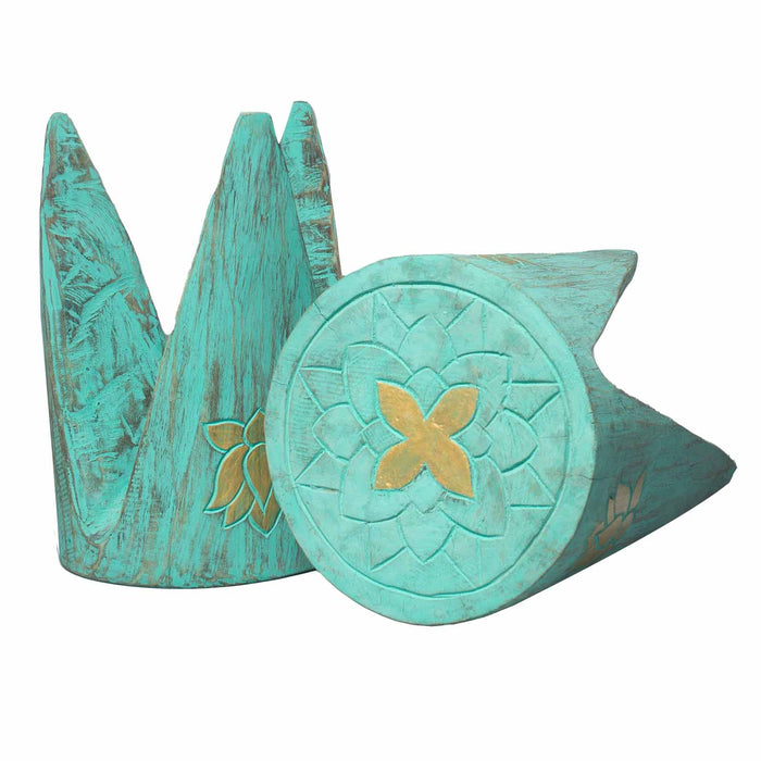 Set of 2 Interlocking Plant Stands - Turquoise