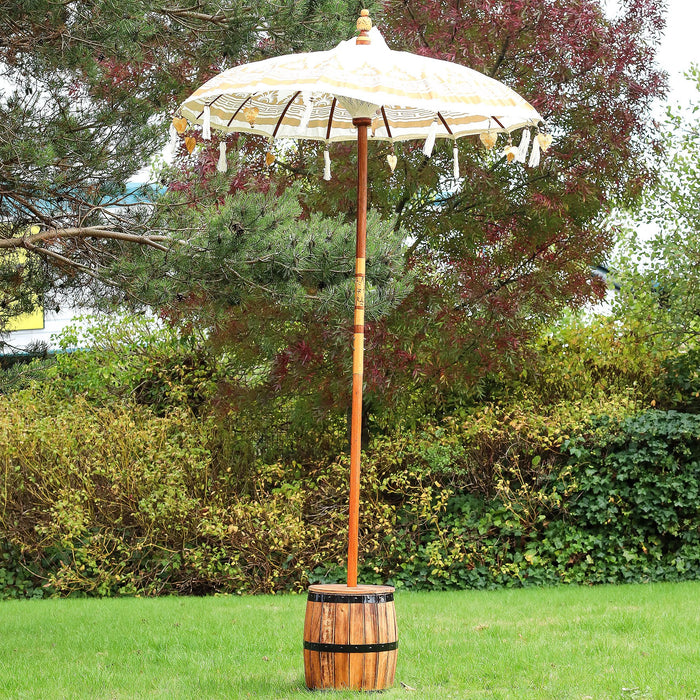 Bali Terrassenschirm – Naturleinen, 1,5 M