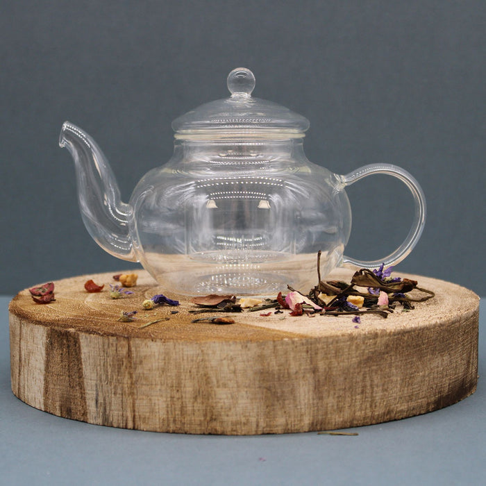 Glass Infuser Teapot - Round Pearl (400ml)