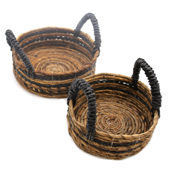 Bananenblatt- & Hitam-Bastkörbe – 2er-Set