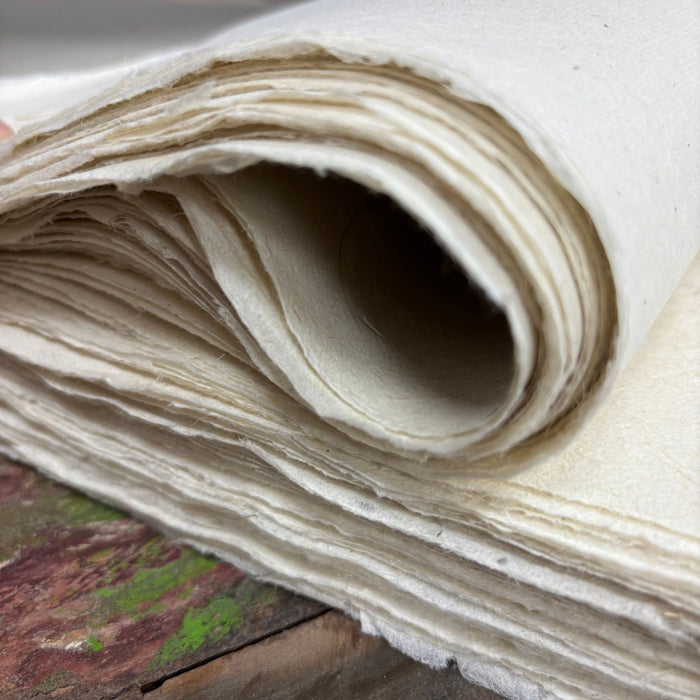Lokta-Bastpapier / Geschenkpapier - uni (5 Blatt)