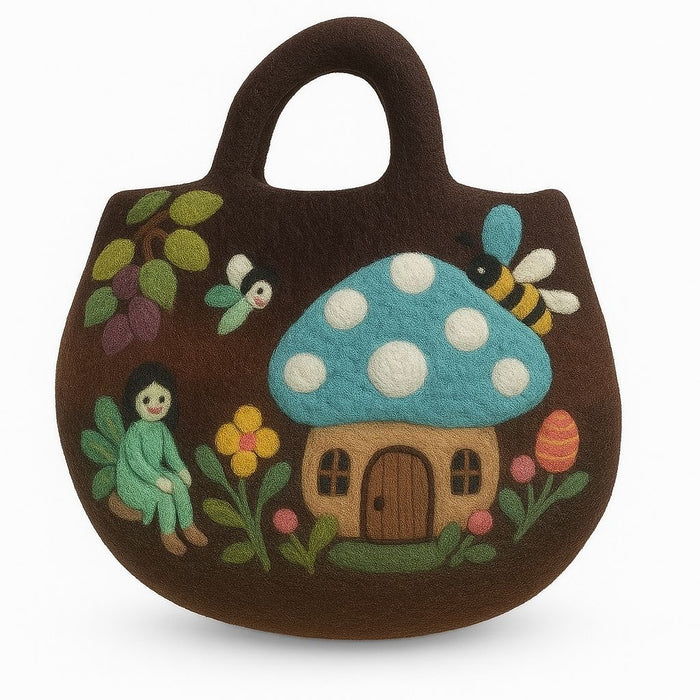 Wassergefilzte Tasche – Feengarten