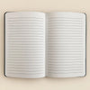 Open notebook with black velvet binding and 80 lined pages from black velvet notebook carpe diem series