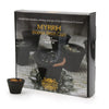 Box of 12 black myrrh incense resin cups with 2 in 1 charcoal and resin blend for burning