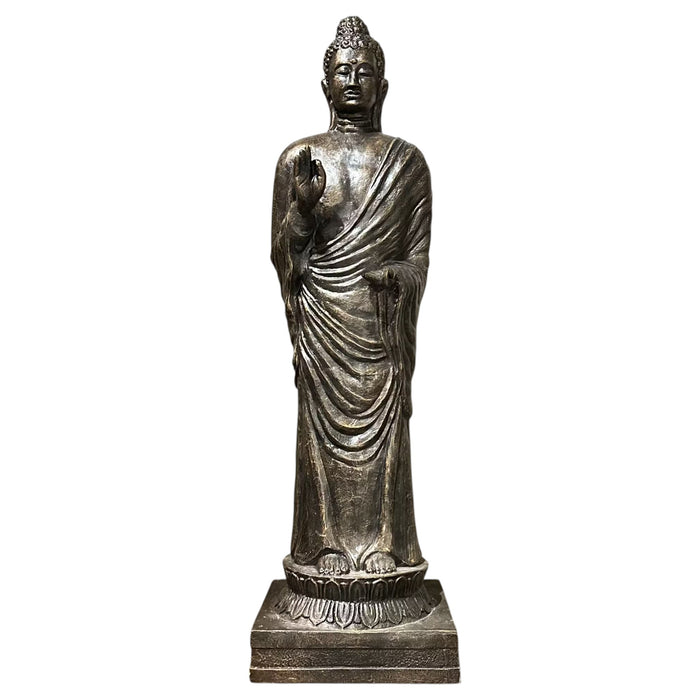 Großer antiker stehender Buddha in Gold – 3 m