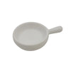 White ceramic tealight spoon with a glossy finish and small handle for holding and lighting tealights