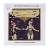 Square charity christmas card pack by bronwen tyrrell with vintage women in santa hats by seaside lighthouse at sunset