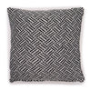 Black and white woven cotton cushion with geometric diamond pattern in classic cotton cushion cover criss cross black