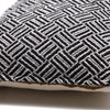 Classic cotton cushion cover with black and white woven criss cross geometric pattern in cotton fabric