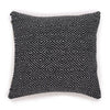 Black and gray woven cotton cushion with a geometric diamond pattern called classic cotton cushion cover maze black