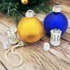 Coloured glass fragrance lamps in gold and blue frosted glass with silver caps and bases for lamp oil and replacement cotton