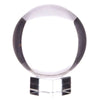 Clear crystal ball with black bands made of optical glass on a transparent acrylic stand 150mm size