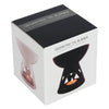 Black ceramic deep bowl oil burner with geometric cut-out patterns and a modern sleek design in a choice of 3 colours