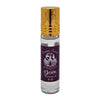 A clear glass roll-on bottle with gold cap and purple label of dream spirit perfume oil 8 ml from a fragrance selection