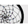 Extra large bali dreamcatcher with black string web and iridescent wooden beads to catch bad dreams