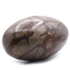 Extra-large shiva lingam stone 12 inch smooth polished surface with swirling reddish-brown and gray patterns