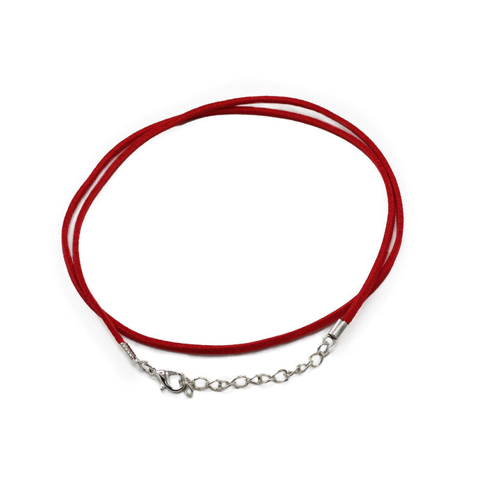 Cordon pendentif en similicuir - Rouge, 2,5 mm