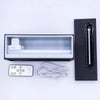 White rectangular led light bar with usb powered flame effect aroma diffuser and gentle bird sound in black color