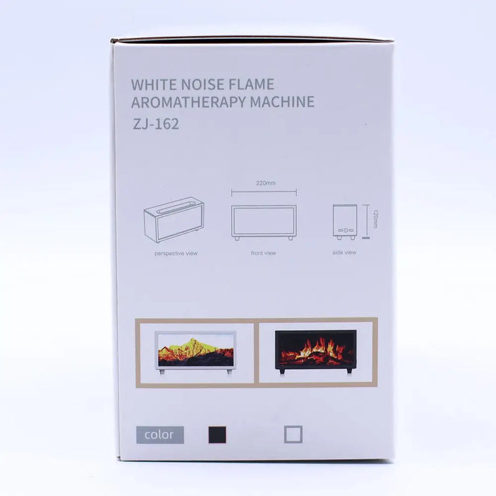 Black flame effect aroma diffuser model zj-162 usb powered with two mist settings and gentle bird sound in a sleek design