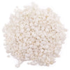 A pile of smooth, rounded white quartz gemstone chips in white color weighing 1kg sitting together