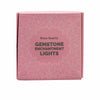Pink cardboard box with white floral pattern for rose quartz gemstone enchantment lights product packaging