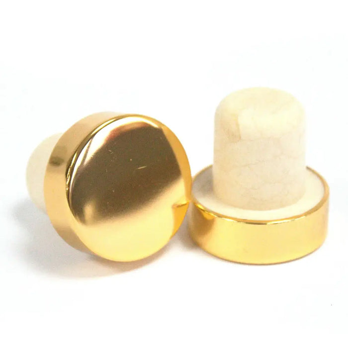 Gold finish bottle stopper with cream cork insert fits apothecary style diffuser and reed diffuser bottle 2.2cm size
