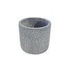 Gray concrete plant pot with a textured pebble surface for indoor or outdoor use