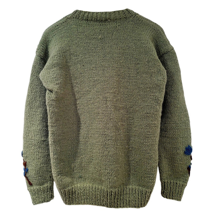 GRINGO FAIRTRADE Pull en maille 100 % laine – Turquoise